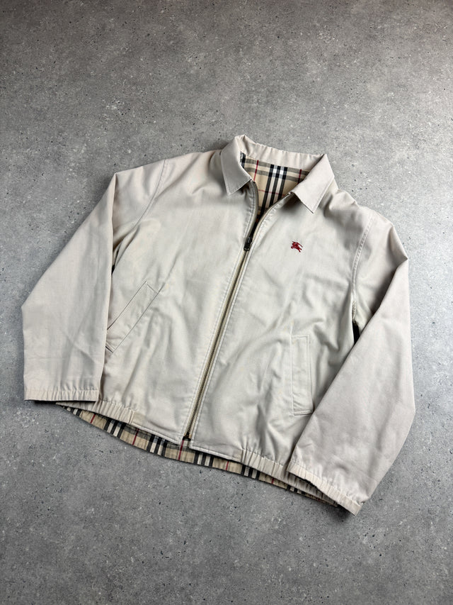 Burberry Nova Check Harrington Reversible Jacke Beige
