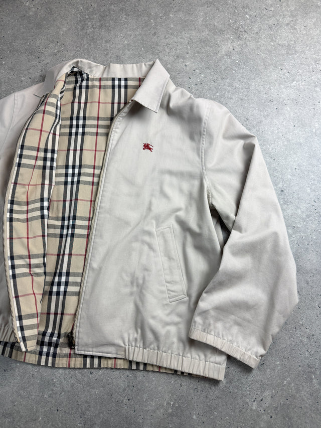 Burberry Nova Check Harrington Reversible Jacke Beige