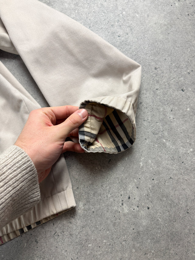 Burberry Nova Check Harrington Reversible Jacke Beige