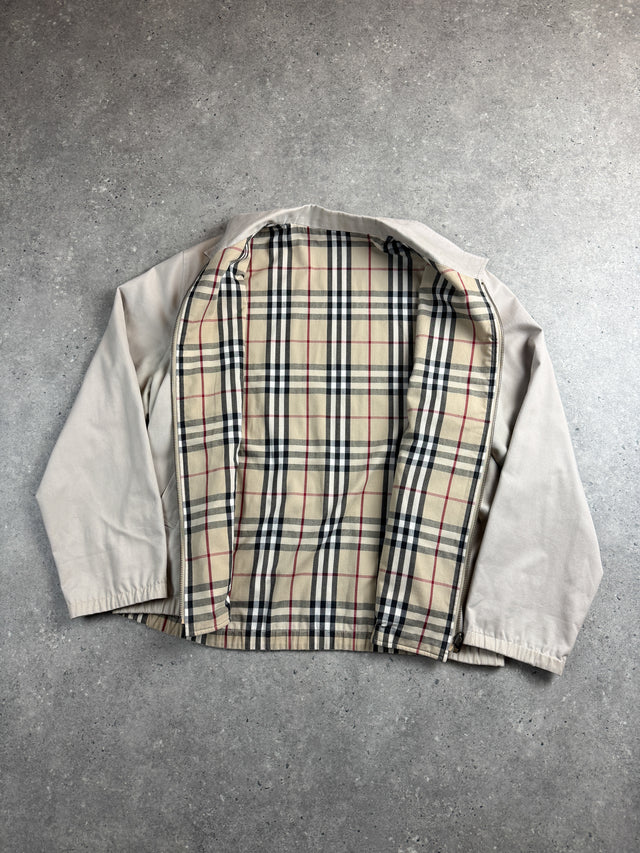 Burberry Nova Check Harrington Reversible Jacke Beige