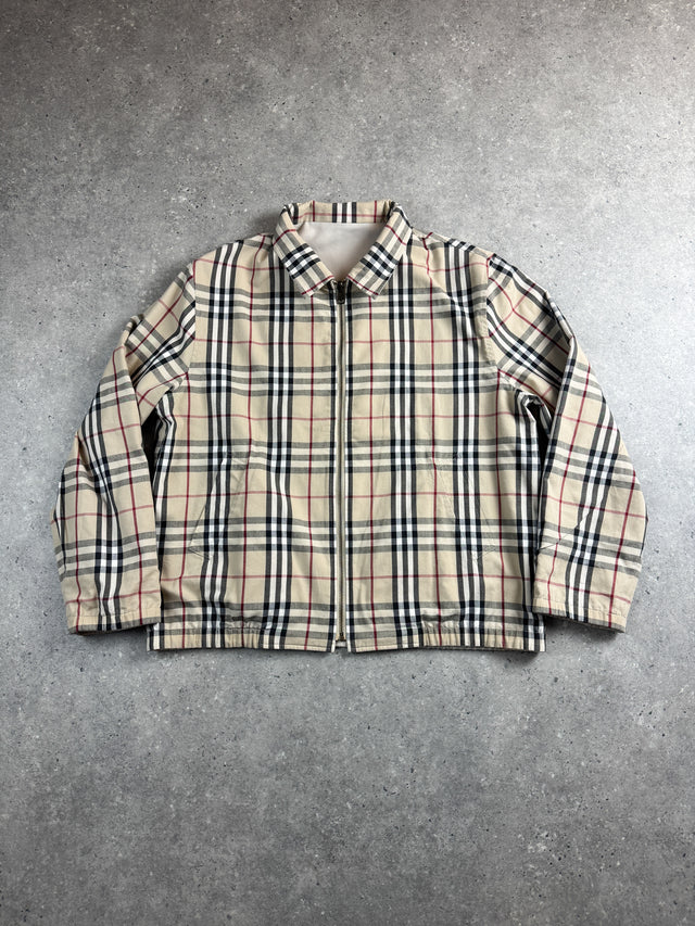 Burberry Nova Check Harrington Reversible Jacke Beige