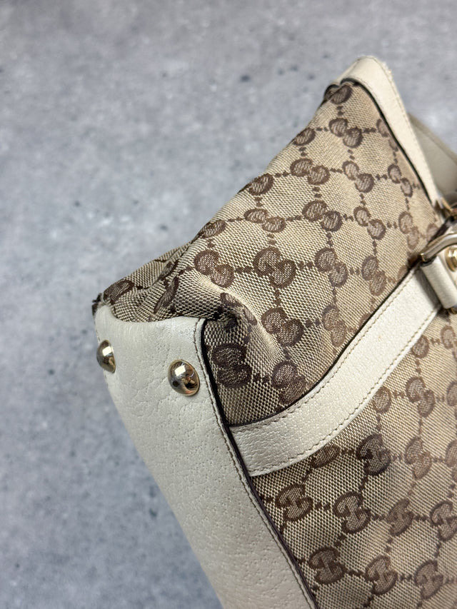 Gucci Mini Abbey GG Monogramm Handtasche Beige