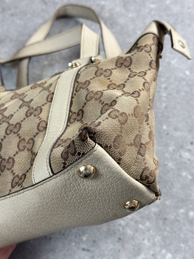 Gucci Mini Abbey GG Monogramm Handtasche Beige