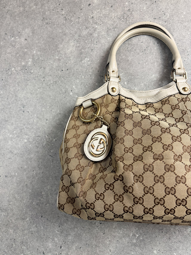 Gucci Sukey GG Monogramm Handtasche Beige