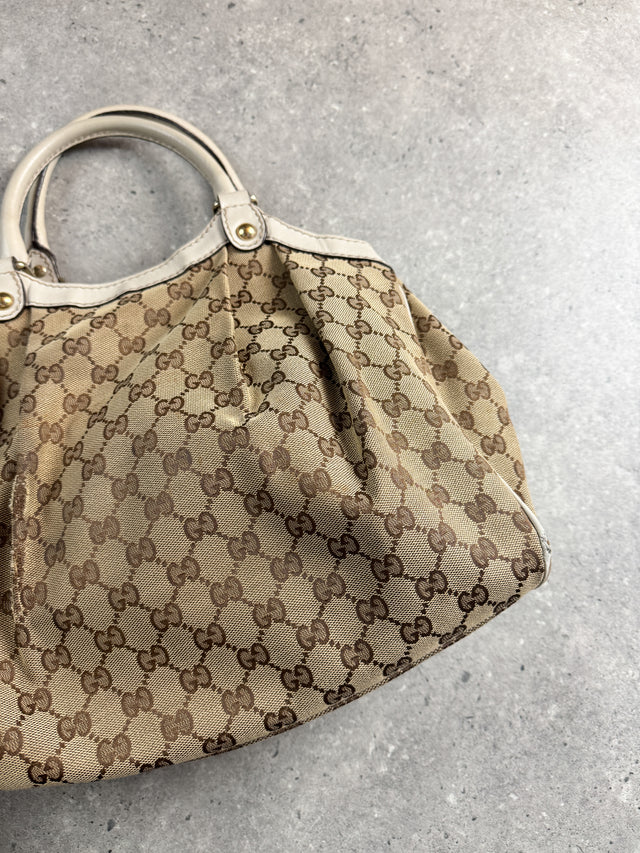 Gucci Sukey GG Monogramm Handtasche Beige