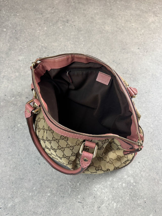 Gucci Sukey GG Monogramm Handtasche Rosa Beige