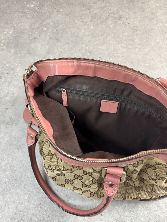 Gucci Sukey GG Monogramm Handtasche Rosa Beige