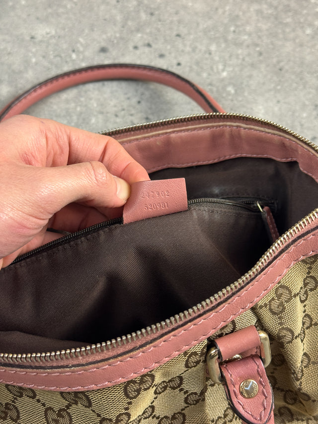 Gucci Sukey GG Monogramm Handtasche Rosa Beige