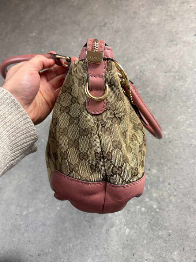 Gucci Sukey GG Monogramm Handtasche Rosa Beige