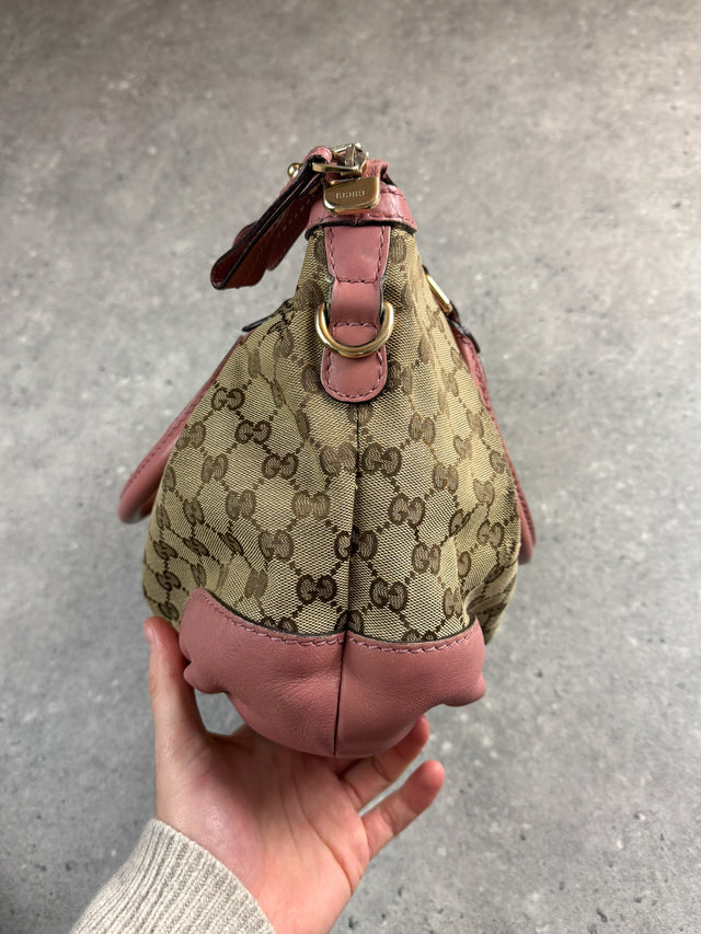 Gucci Sukey GG Monogramm Handtasche Rosa Beige