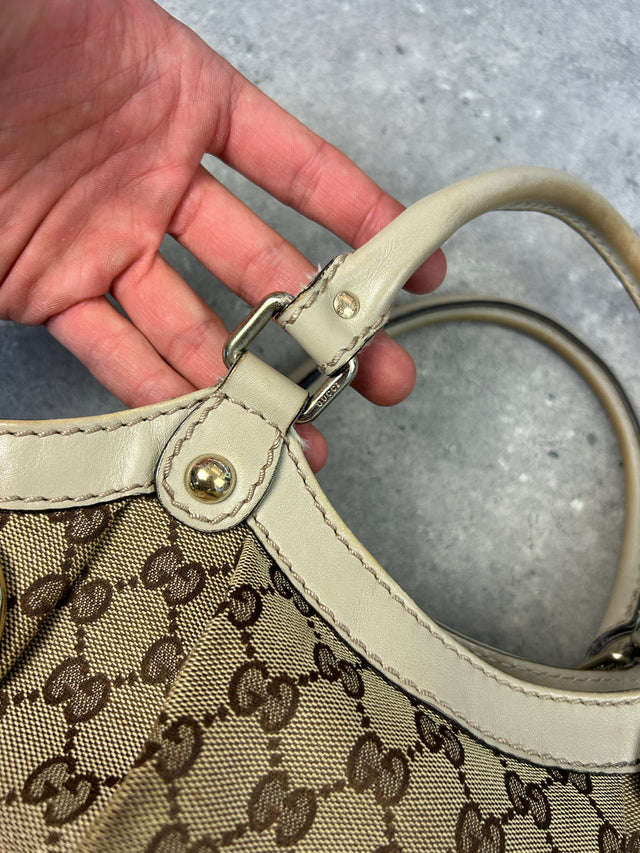 VINTAGE GUCCI SUKEY HANDTASCHE BEIGE