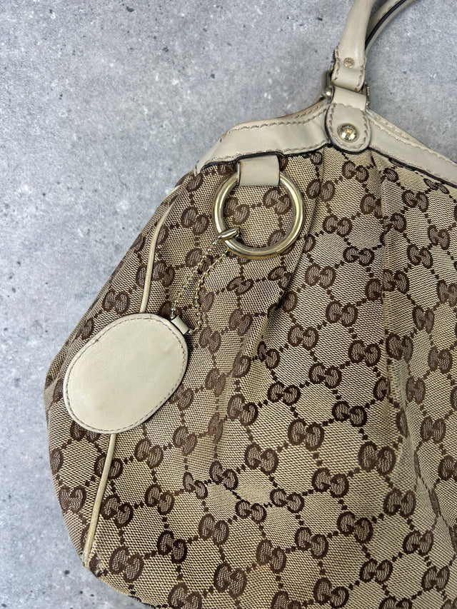 VINTAGE GUCCI SUKEY HANDTASCHE BEIGE