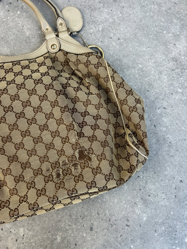 VINTAGE GUCCI SUKEY HANDTASCHE BEIGE