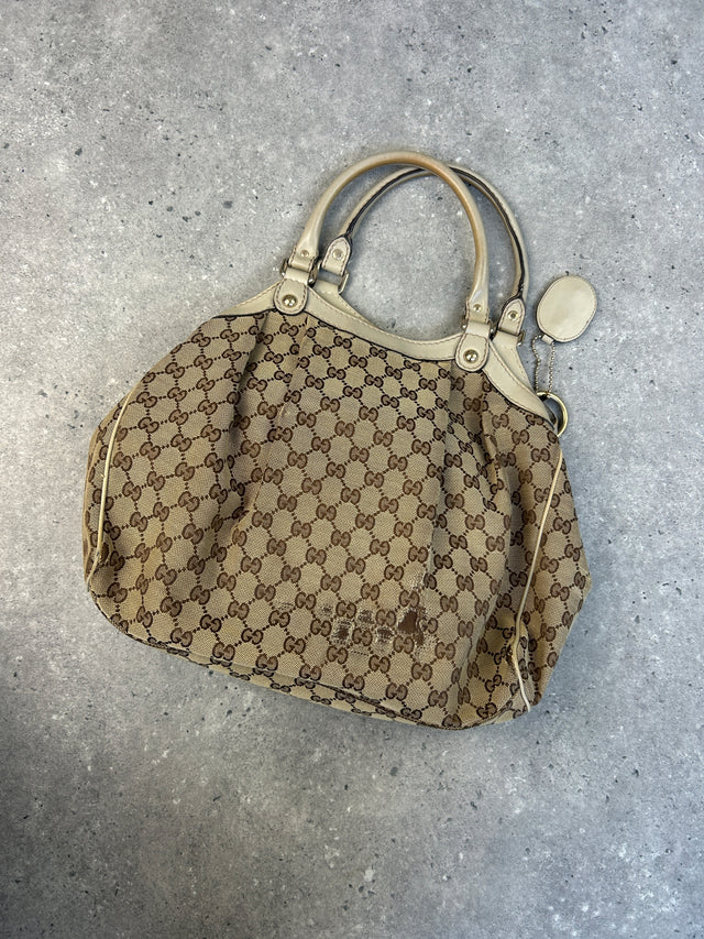VINTAGE GUCCI SUKEY HANDTASCHE BEIGE