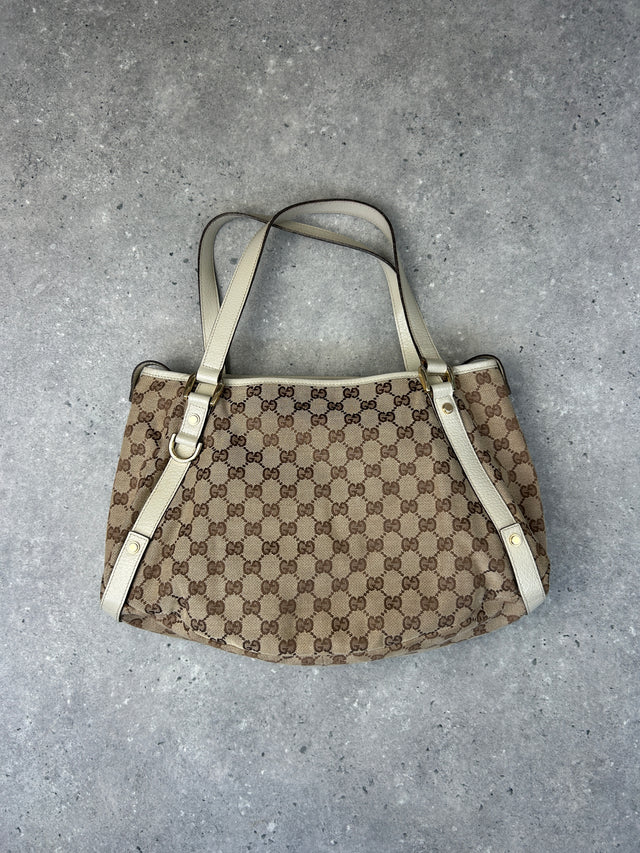 GUCCI MONOGRAMM HANDTASCHE BEIGE VINTAGE