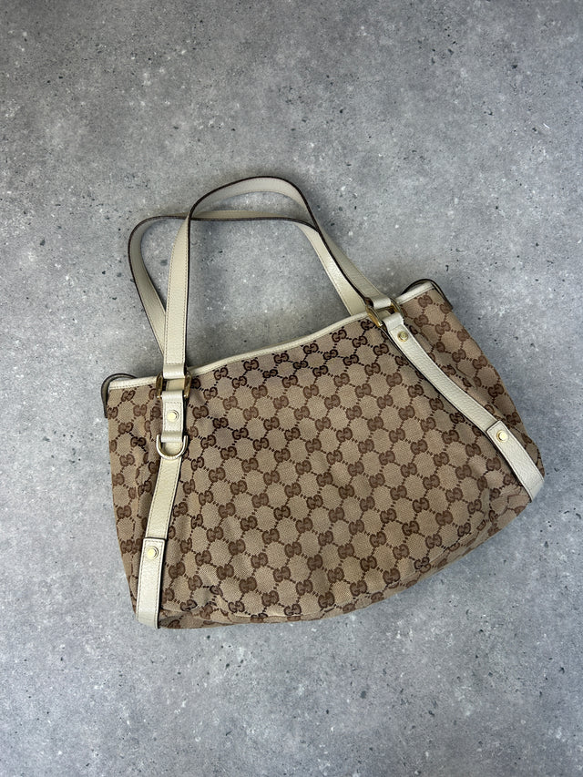 GUCCI MONOGRAMM HANDTASCHE BEIGE VINTAGE