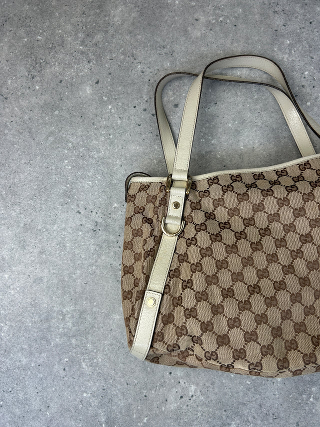 GUCCI MONOGRAMM HANDTASCHE BEIGE VINTAGE
