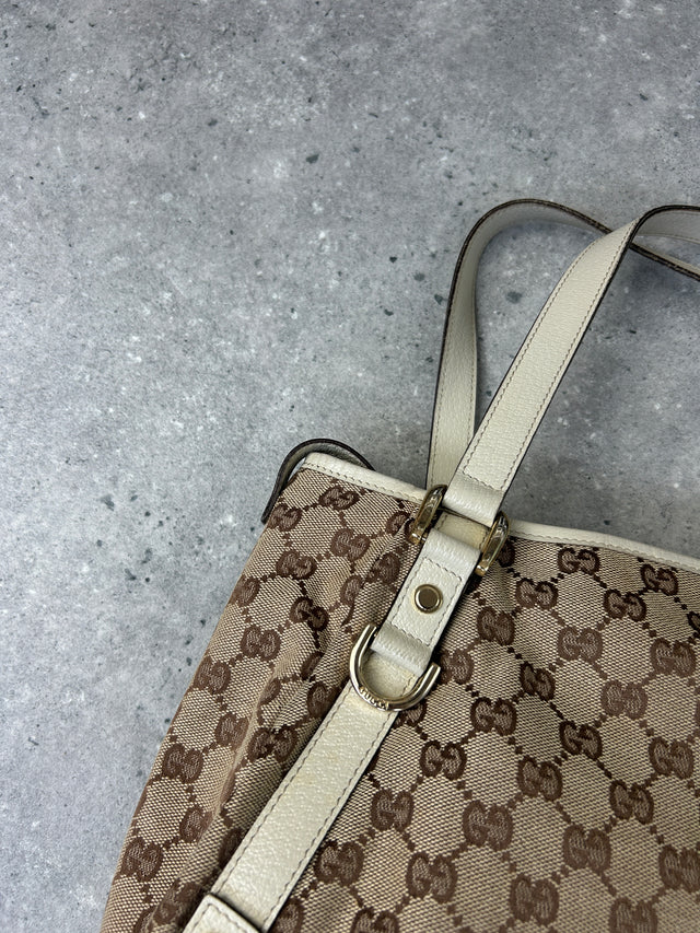 GUCCI MONOGRAMM HANDTASCHE BEIGE VINTAGE