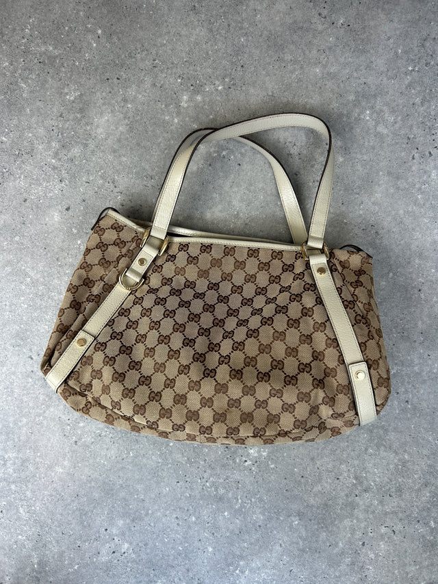 GUCCI MONOGRAMM HANDTASCHE BEIGE VINTAGE