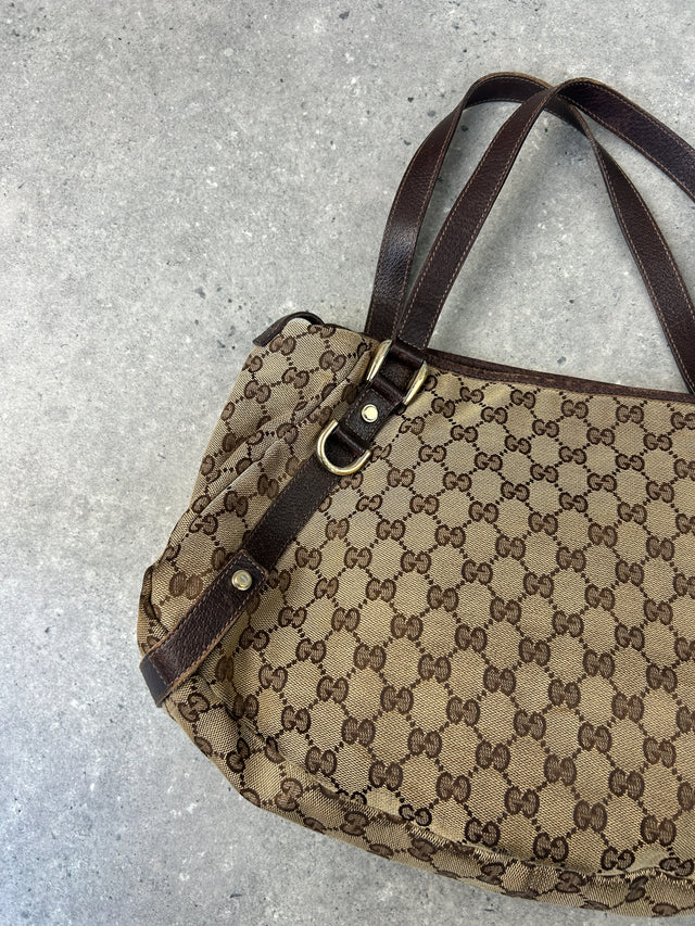 VINTAGE GUCCI MONOGRAMM HANDTASCHE BRAUN