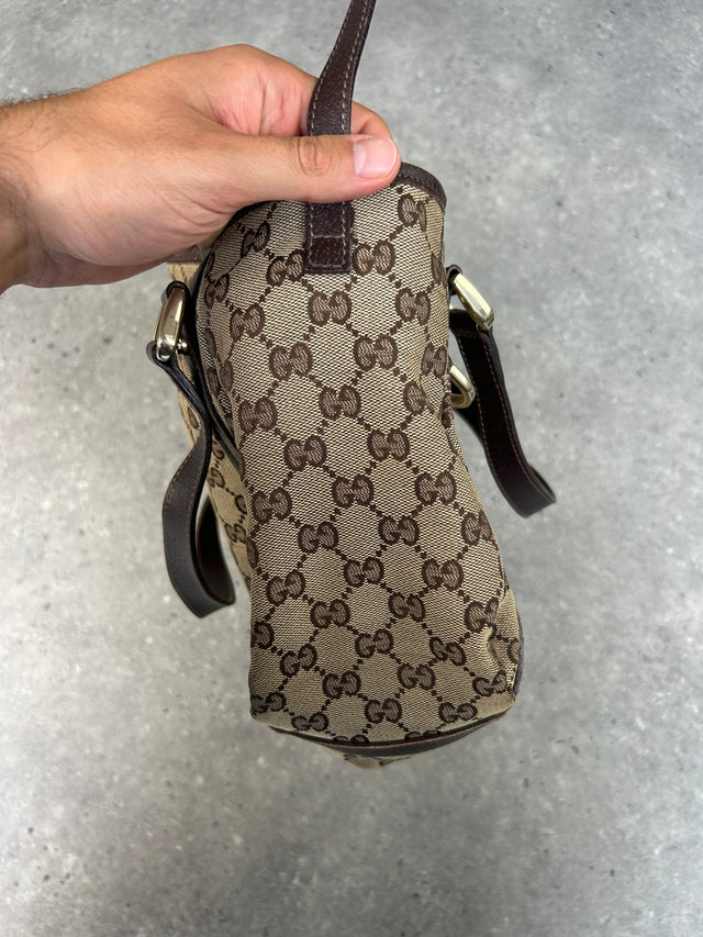 VINTAGE GUCCI MONOGRAMM HANDTASCHE BRAUN