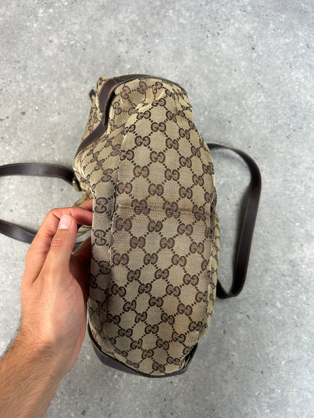 VINTAGE GUCCI MONOGRAMM HANDTASCHE BRAUN
