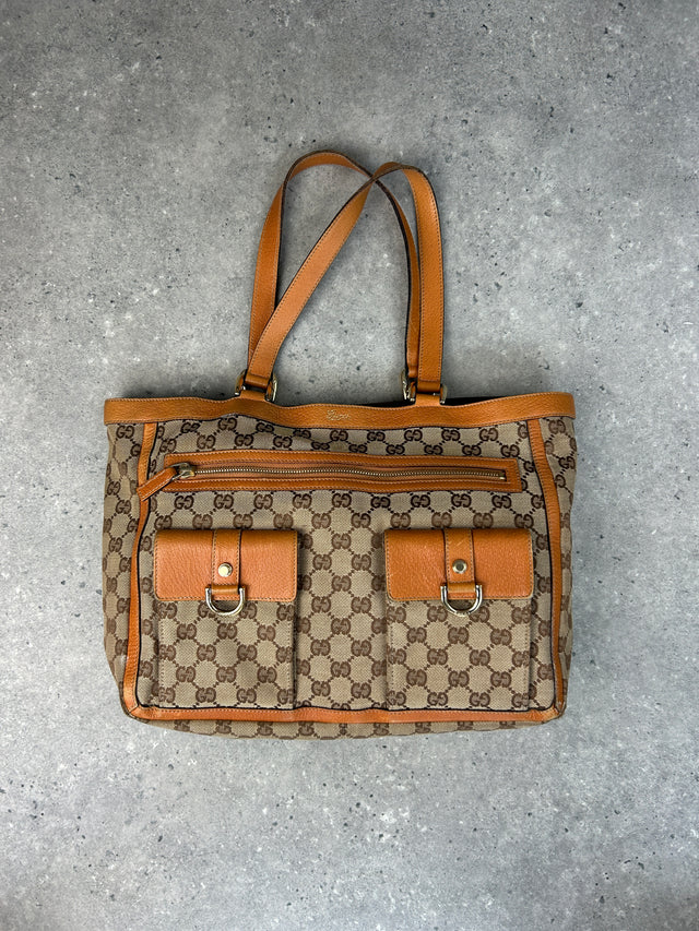 GUCCI MONOGRAMM SCHULTERTASCHE ORANGE