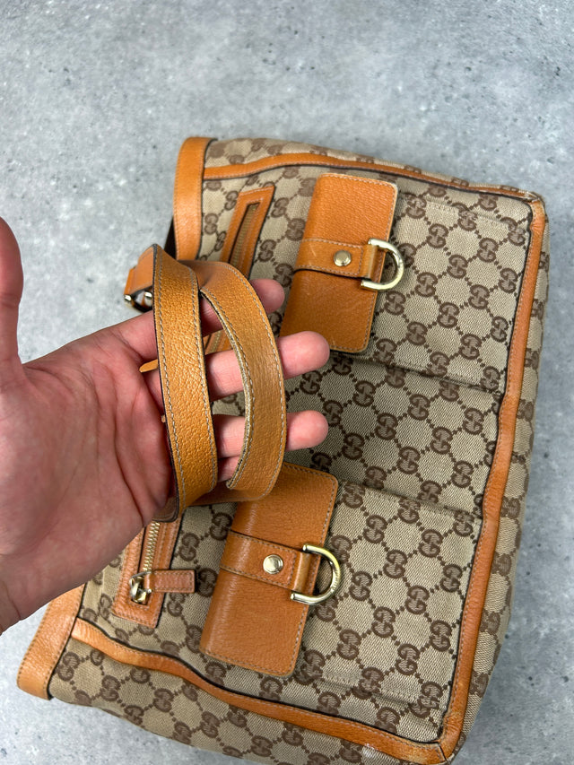 GUCCI MONOGRAMM SCHULTERTASCHE ORANGE