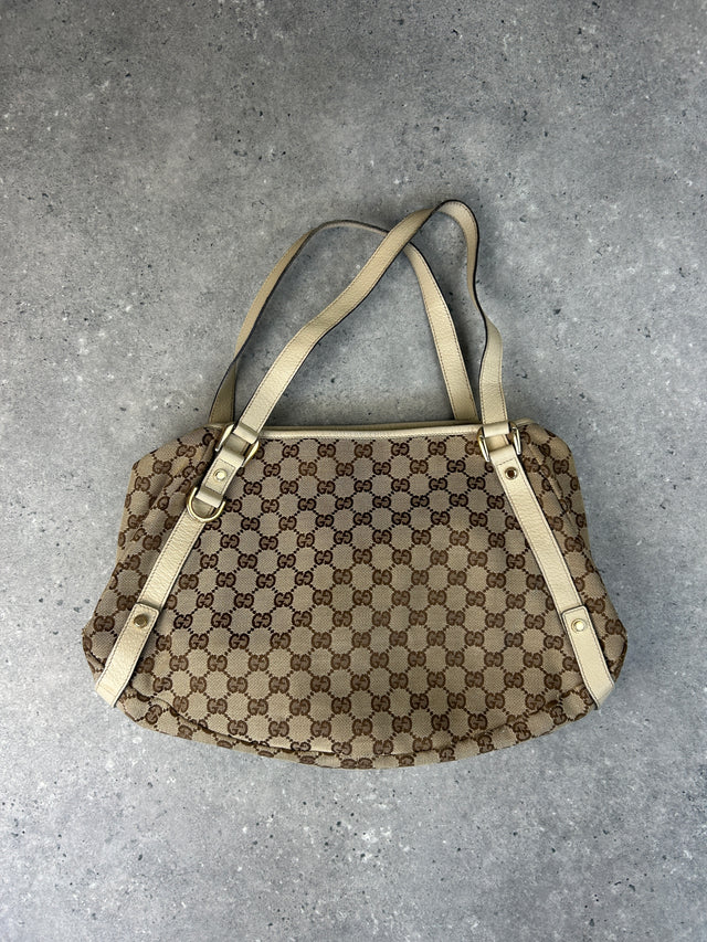 VINTAGE GUCCI ABBEY HANDTASCHE BEIGE