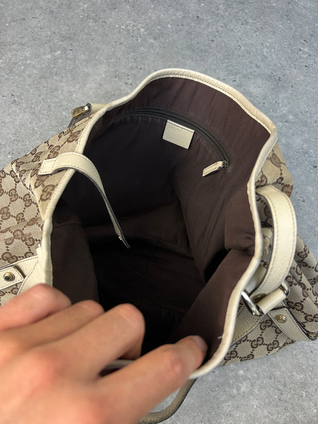 VINTAGE GUCCI ABBEY HANDTASCHE BEIGE