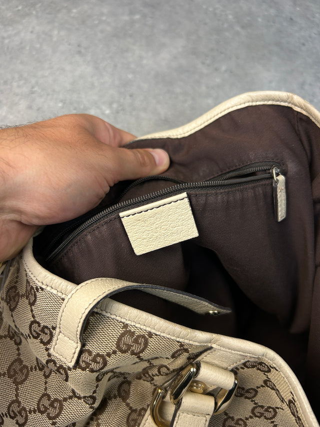 VINTAGE GUCCI ABBEY HANDTASCHE BEIGE