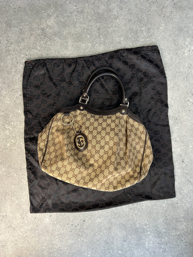 VINTAGE GUCCI SUKEY HANDTASCHE BRAUN