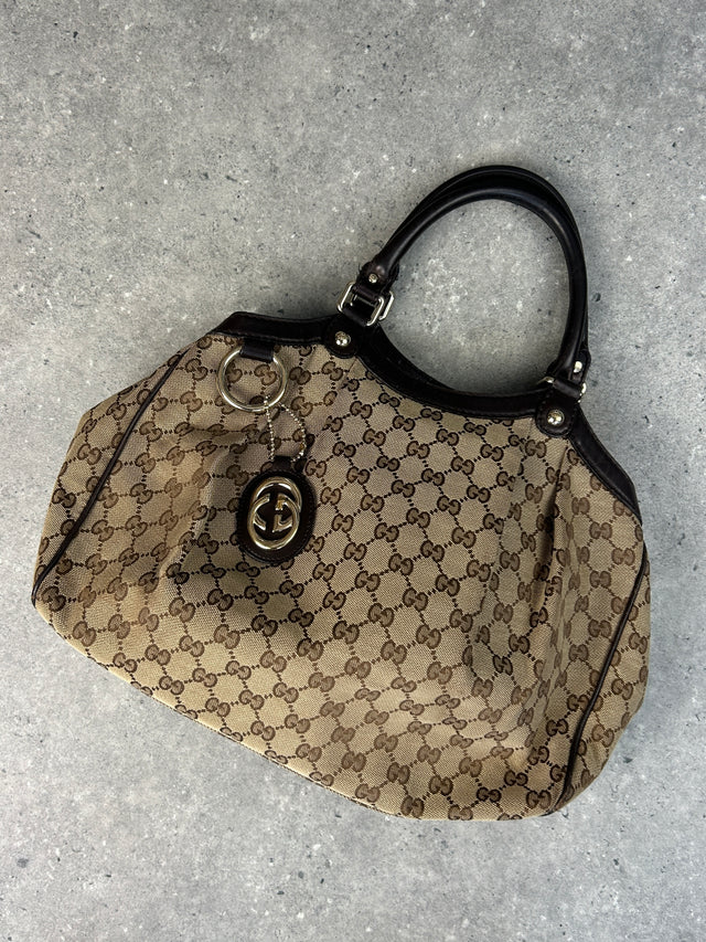 VINTAGE GUCCI SUKEY HANDTASCHE BRAUN