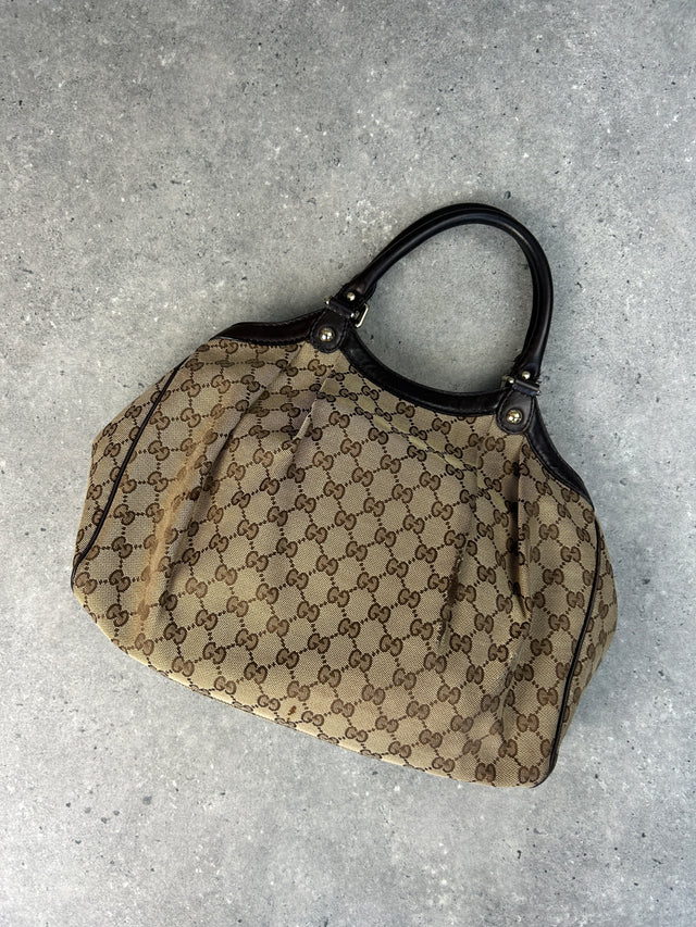 VINTAGE GUCCI SUKEY HANDTASCHE BRAUN