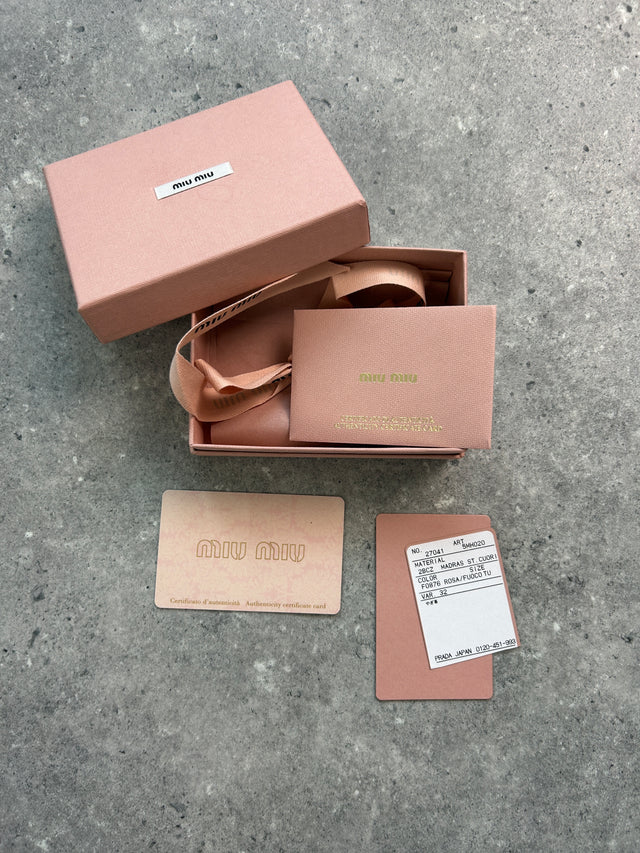 MIUMIU HERZ MONOGRAMM PORTEMONNAIE ROSA