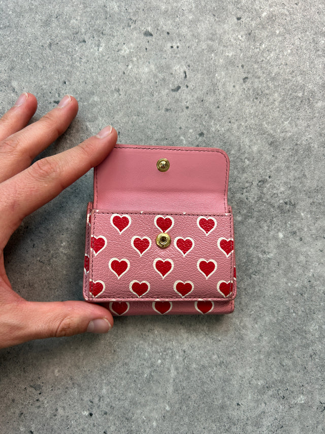 MIUMIU HERZ MONOGRAMM PORTEMONNAIE ROSA