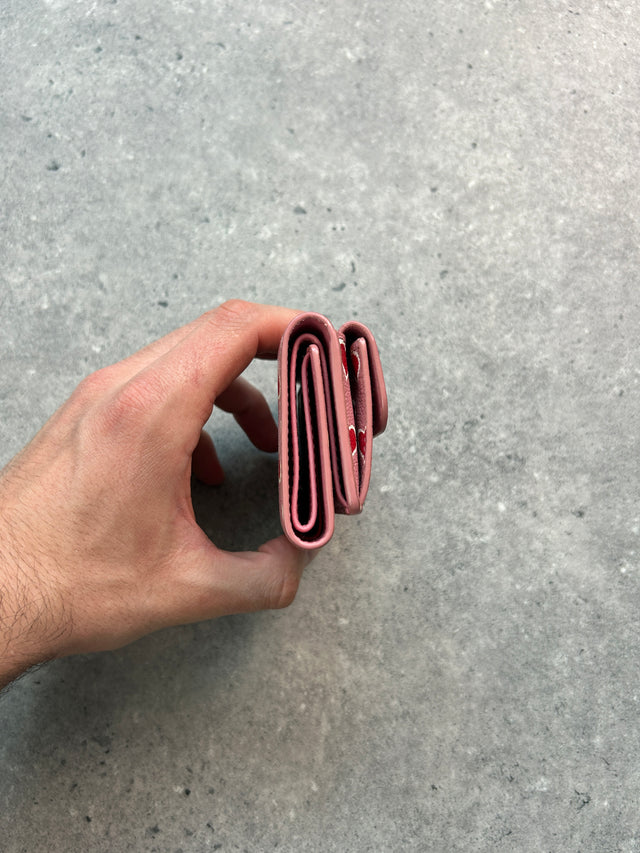 MIUMIU HERZ MONOGRAMM PORTEMONNAIE ROSA