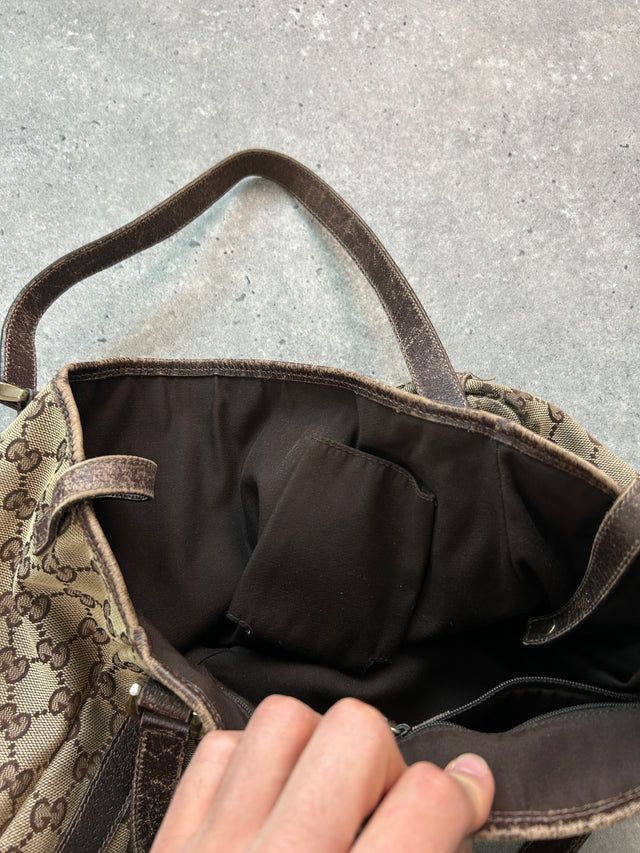 GUCCI MONOGRAMM HANDTASCHE BRAUN BEIGE