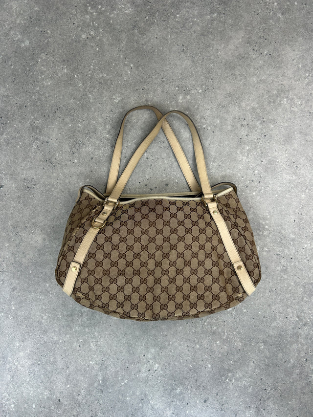 GUCCI ABBEY MONOGRAMM HANDTASCHE BEIGE