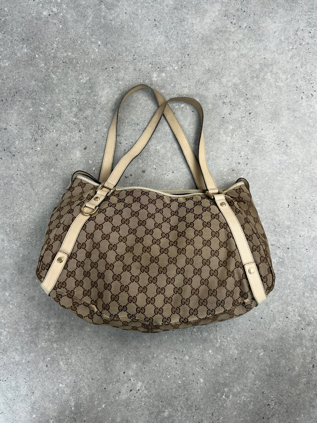 GUCCI ABBEY MONOGRAMM HANDTASCHE BEIGE