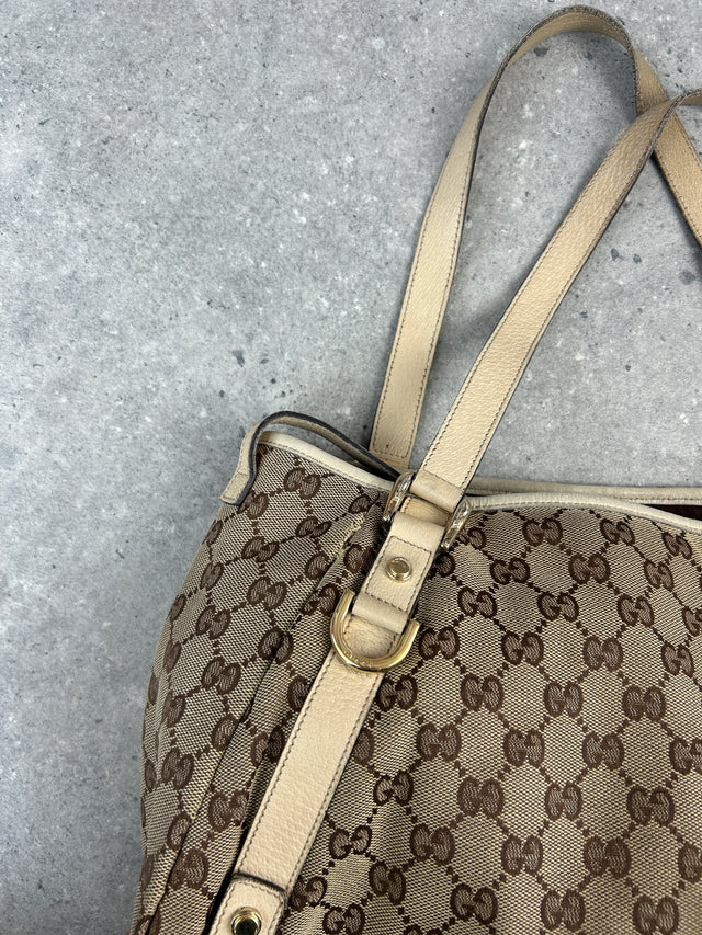 GUCCI ABBEY MONOGRAMM HANDTASCHE BEIGE