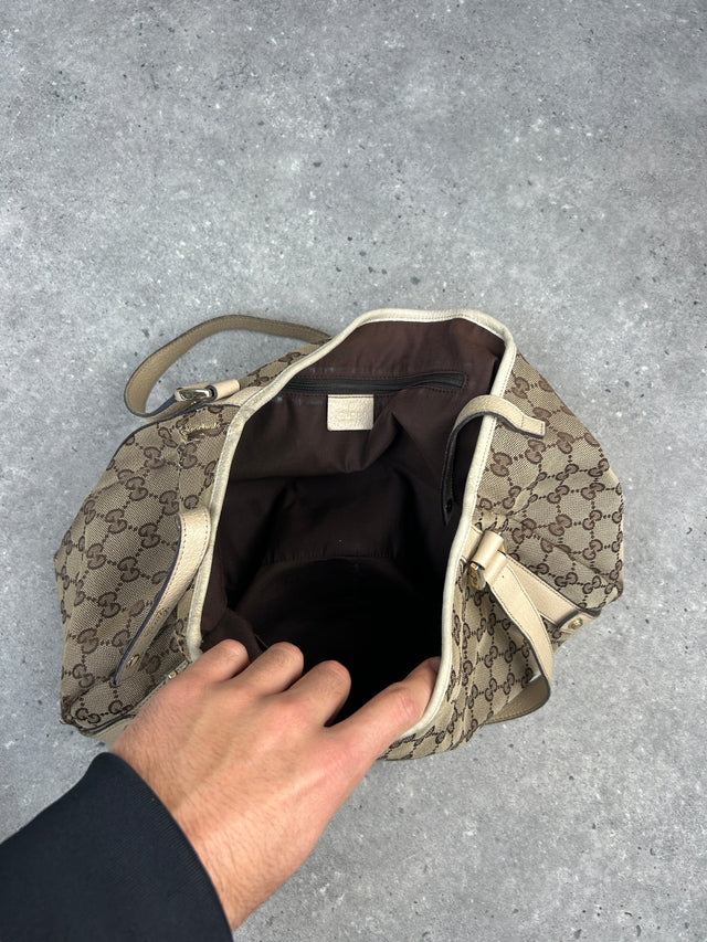 GUCCI ABBEY MONOGRAMM HANDTASCHE BEIGE