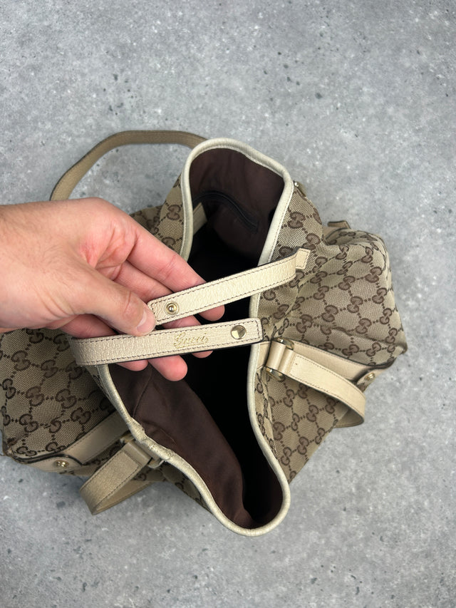 GUCCI ABBEY MONOGRAMM HANDTASCHE BEIGE