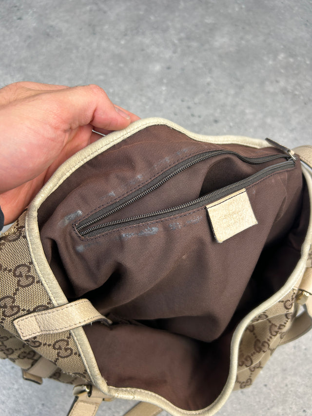 GUCCI ABBEY MONOGRAMM HANDTASCHE BEIGE