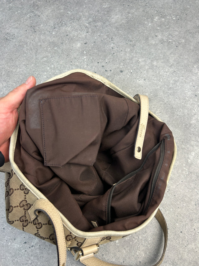 GUCCI ABBEY MONOGRAMM HANDTASCHE BEIGE