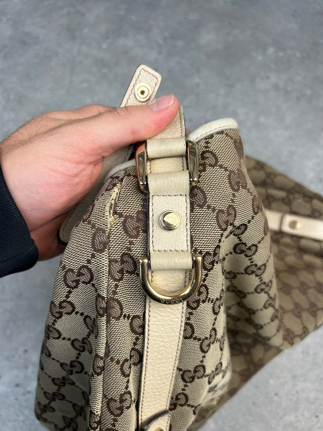 GUCCI ABBEY MONOGRAMM HANDTASCHE BEIGE