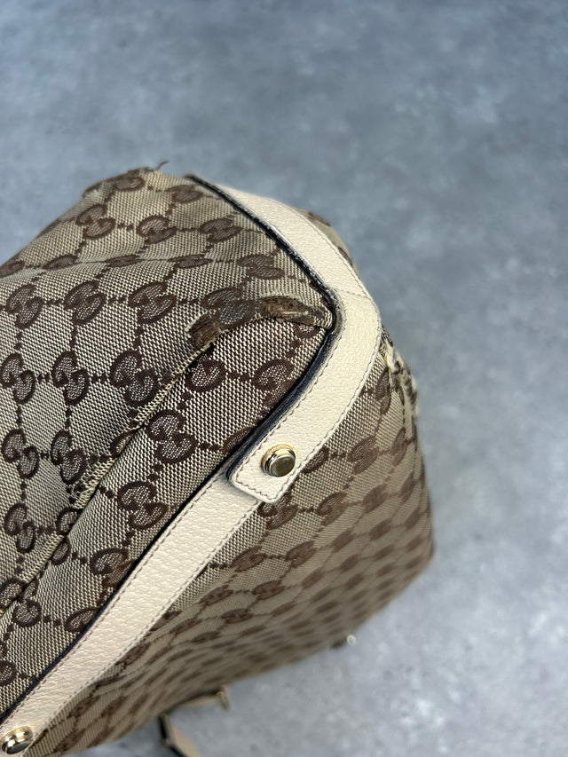 GUCCI ABBEY MONOGRAMM HANDTASCHE BEIGE
