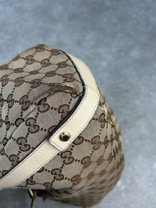 GUCCI ABBEY MONOGRAMM HANDTASCHE BEIGE