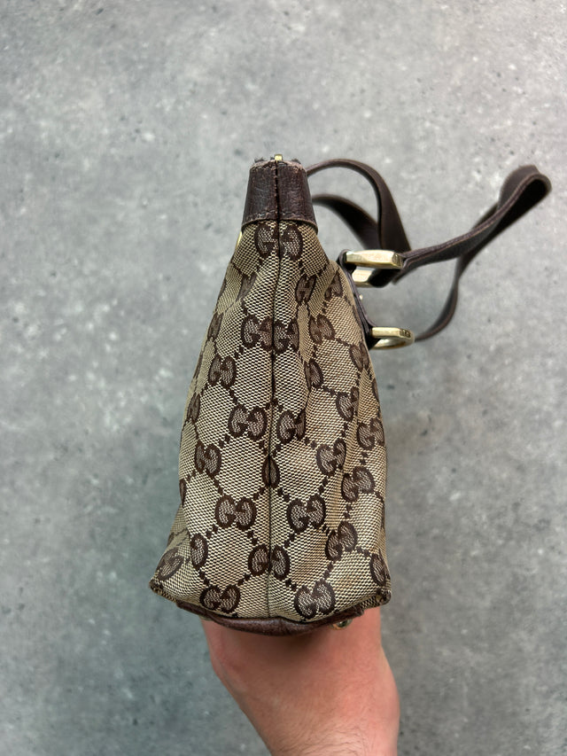 GUCCI BABY ABBEY MONOGRAMM HANDTASCHE BRAUN