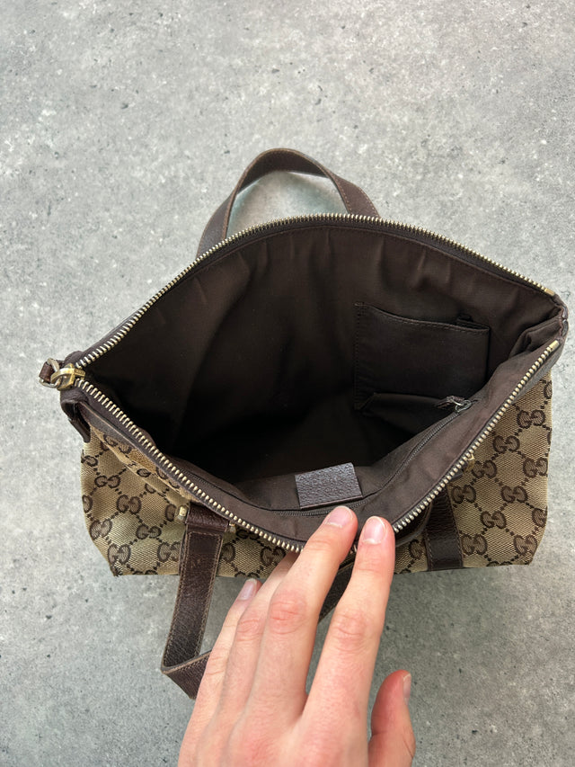 GUCCI BABY ABBEY MONOGRAMM HANDTASCHE BRAUN